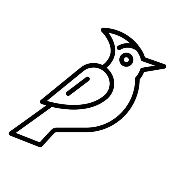 Icono de pájaro carpintero, estilo de contorno — Vector de stock