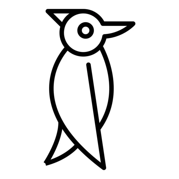Icono de actividad del pájaro carpintero, estilo de esquema — Vector de stock