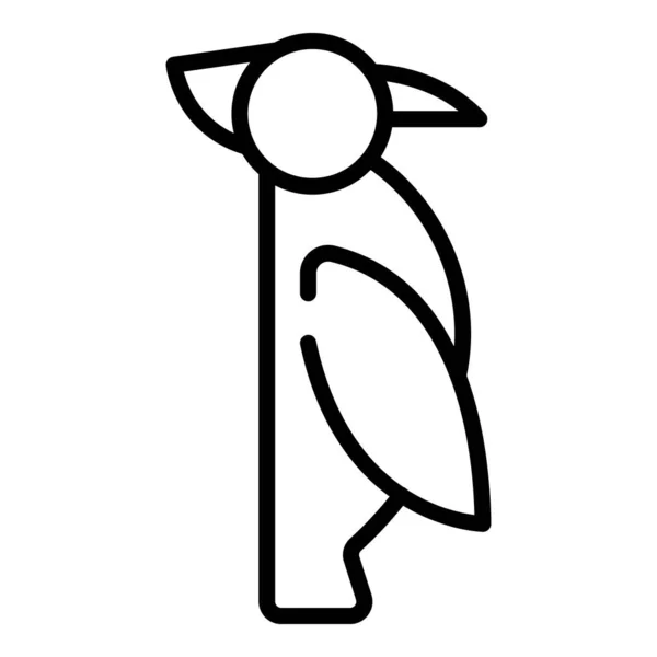 Icono de jaula de pájaro carpintero, estilo de contorno — Vector de stock