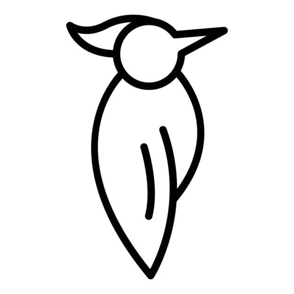 Naturaleza icono del pájaro carpintero, estilo de contorno — Vector de stock