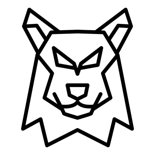 Forest wolf icon, outline style — Stock Vector