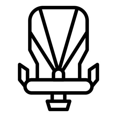 Bebek yumuşak bisiklet koltuğu simgesi, taslak biçimi