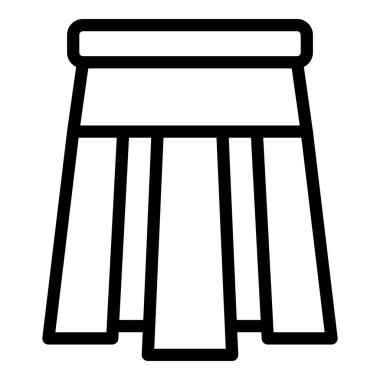 Kız üniforması etek simgesi, taslak biçimi