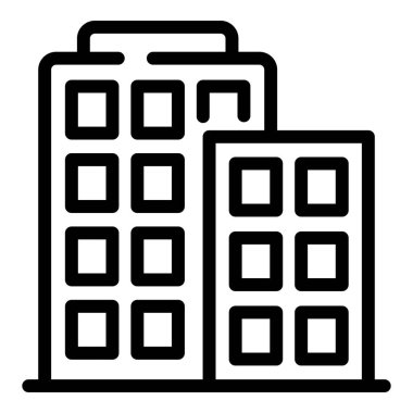 Şehir binaları simgesi, taslak biçimi