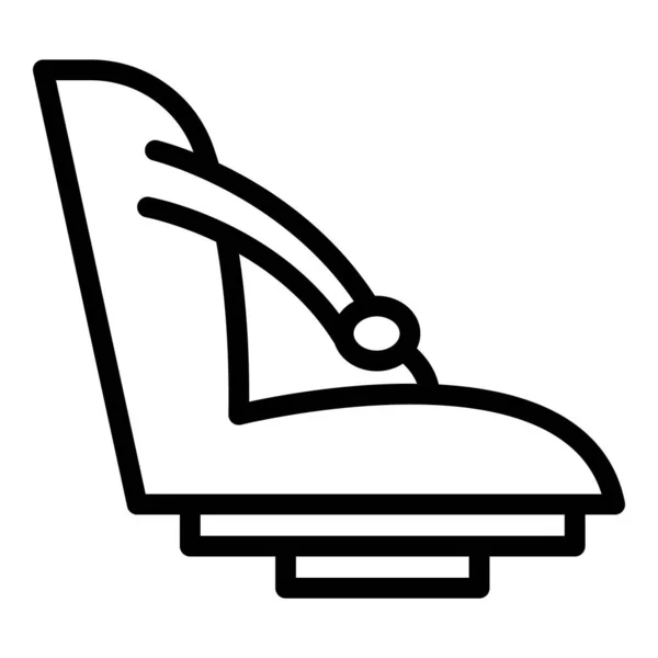 Icono de asiento de coche, estilo de esquema — Archivo Imágenes Vectoriales