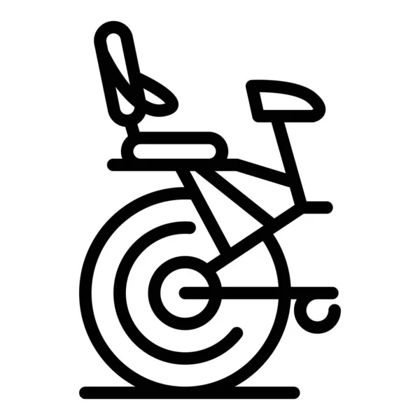 Új gyermekek kerékpár ülés ikon, körvonalazott stílus — Stock Vector