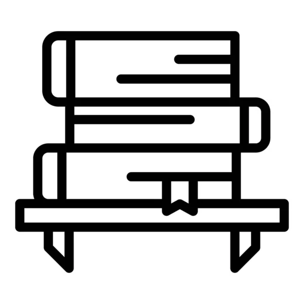 Icono de estantería, estilo de esquema — Vector de stock