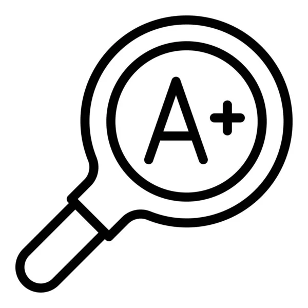 Icono de marca de prueba, estilo de esquema — Archivo Imágenes Vectoriales