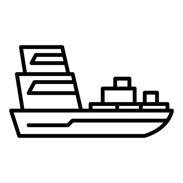 Icono de nave de pasajeros, estilo de esquema — Archivo Imágenes Vectoriales