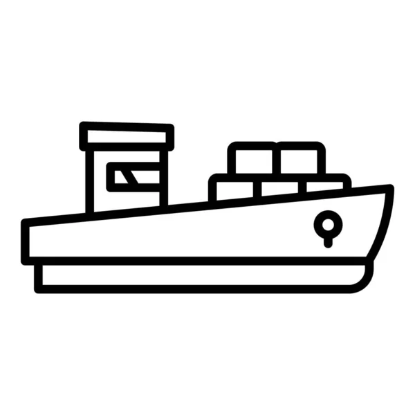 Transatlantic ferry icon, outline style — Stock Vector