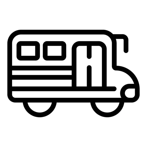 Schoolbus icoon, outline stijl — Stockvector