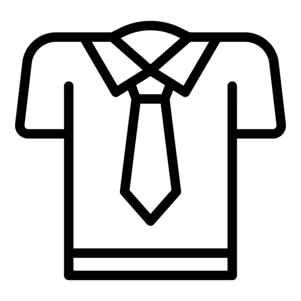 Icono de camisa de escuela, estilo de esquema — Vector de stock