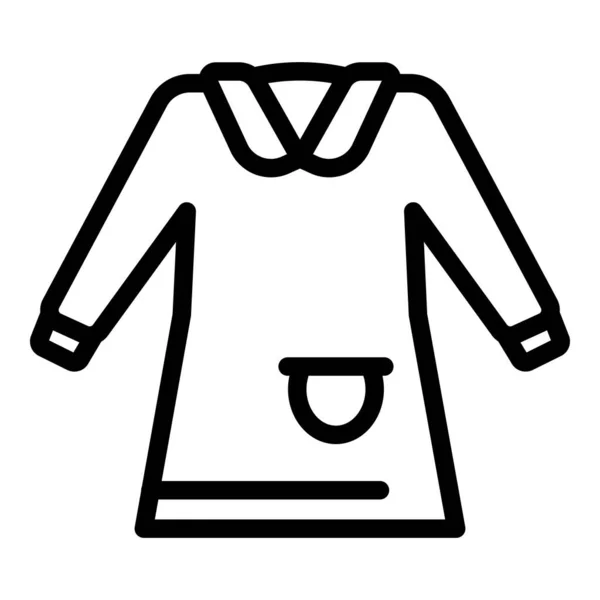 Icono de vestido uniforme de escuela, estilo de esquema — Vector de stock