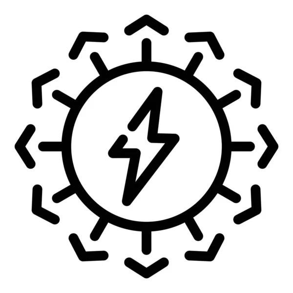 Electricity bio icon, outline style — Stock Vector