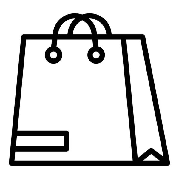 Shopping eco pack icona, stile contorno — Vettoriale Stock