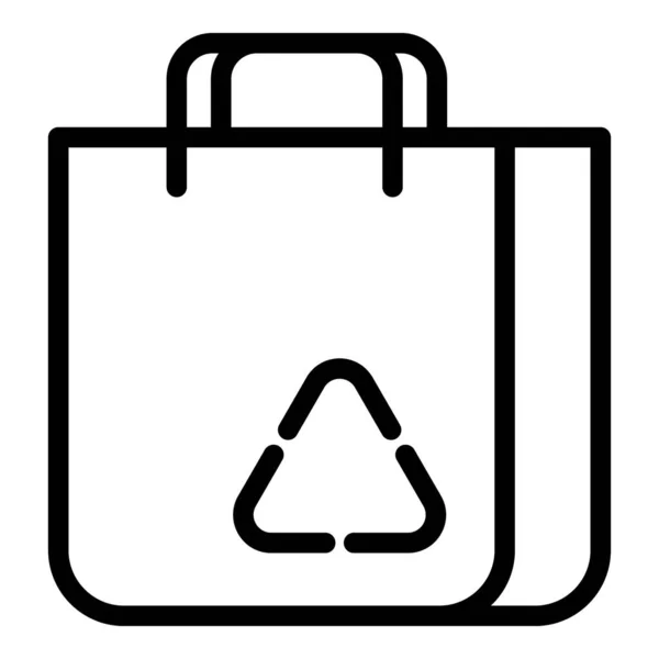 Eco label pack icon, outline style — Stock Vector