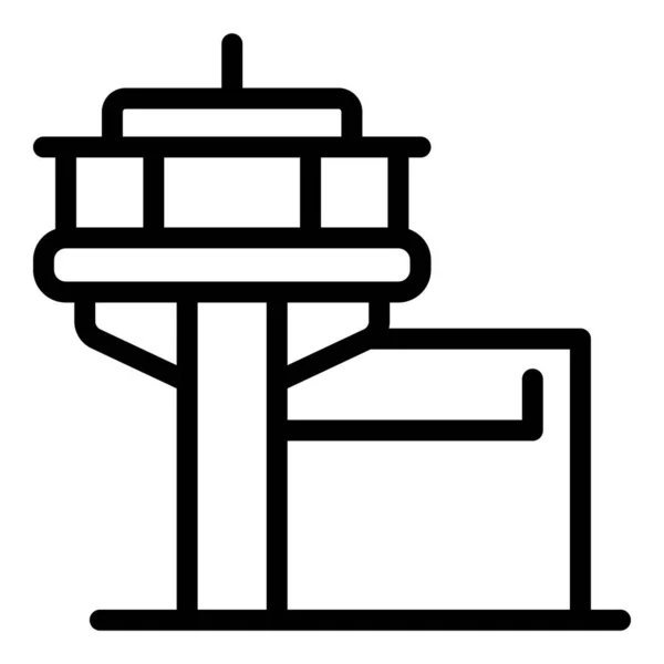 Icono de fábrica de la ciudad, estilo de esquema — Archivo Imágenes Vectoriales