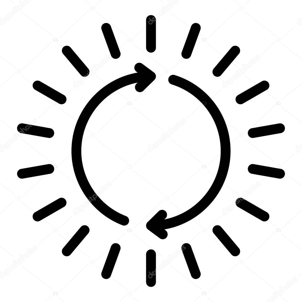 Light energy icon, outline style