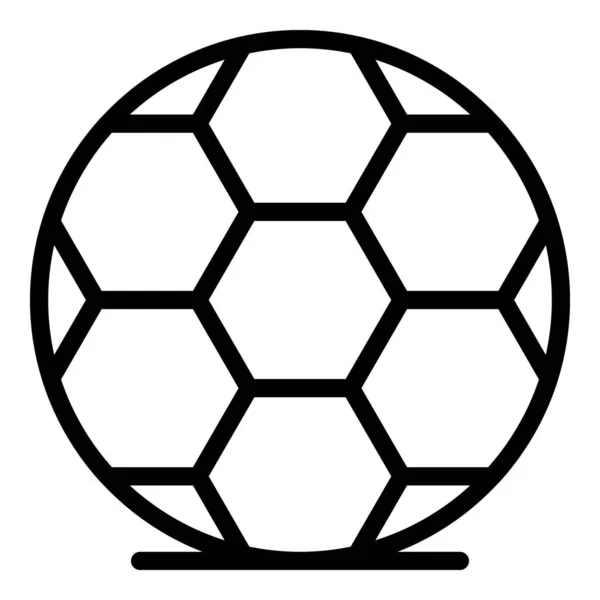 Icône de ballon de football, style contour — Image vectorielle