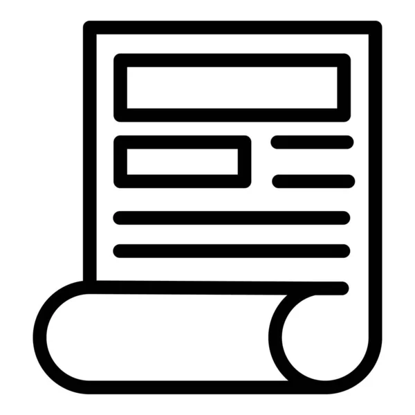 Ícone de atualização de documentos, estilo de esboço — Vetor de Stock
