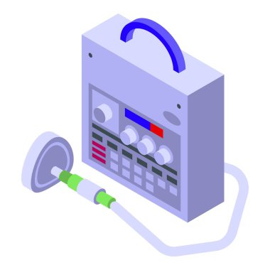 Hastane vantilatör simgesi, izometrik biçim