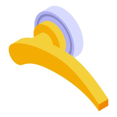 Kapı kolu simgesi, izometrik biçimi kilitle