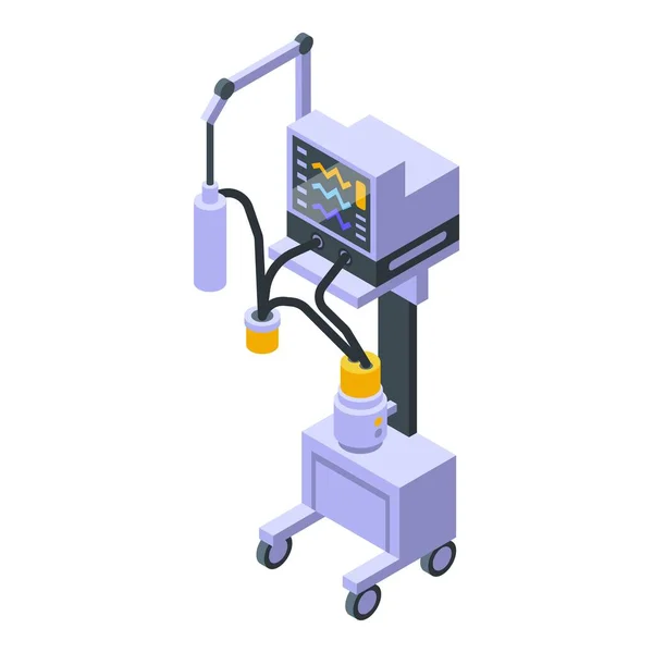 Ikona ventilátoru lékařského vybavení v izometrickém stylu — Stockový vektor