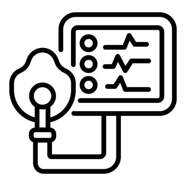 Bilgisayar vantilatörü tıbbi makine simgesi, dış hat biçimi