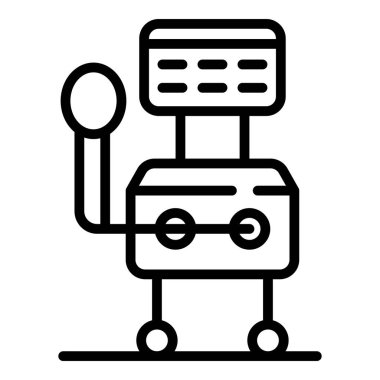 Yoğun vantilatör tıbbi makine simgesi, dış hat biçimi