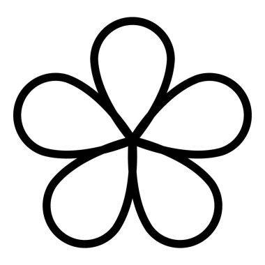 Plumeria bahçe simgesi, taslak biçimi