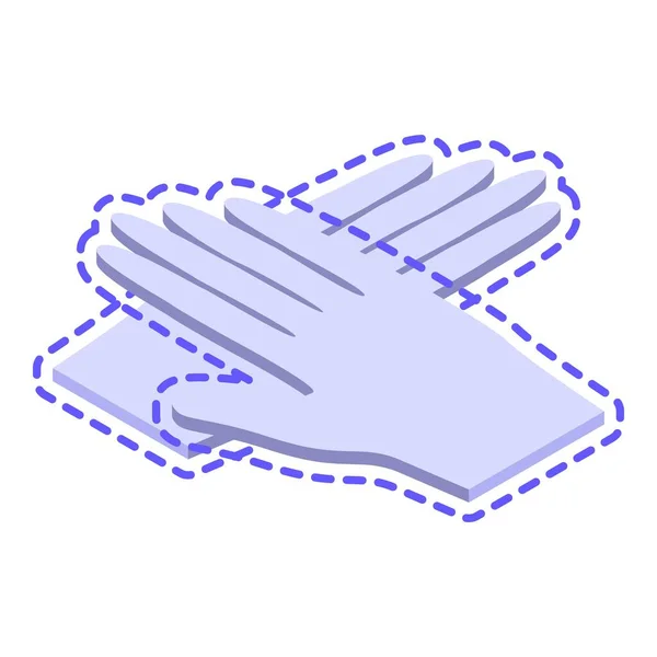 Ikona klinických rukavic, izometrický styl — Stockový vektor