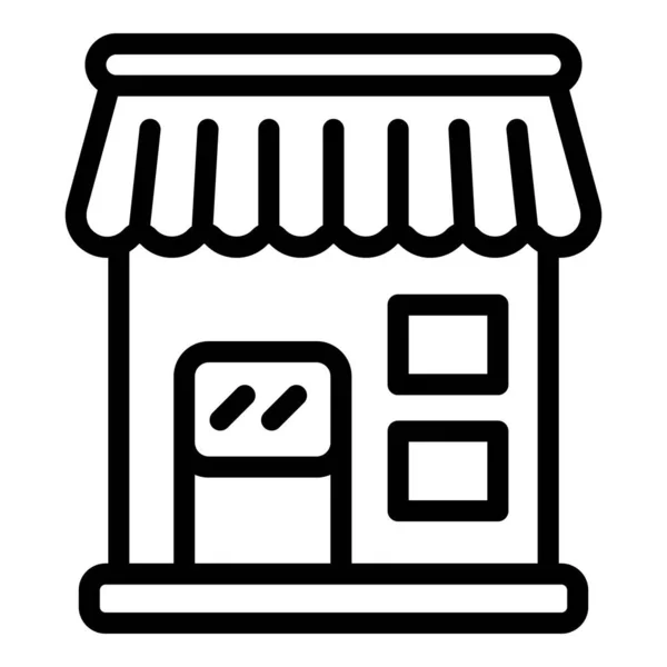 Ikona obchodu na ulici, styl osnovy — Stockový vektor