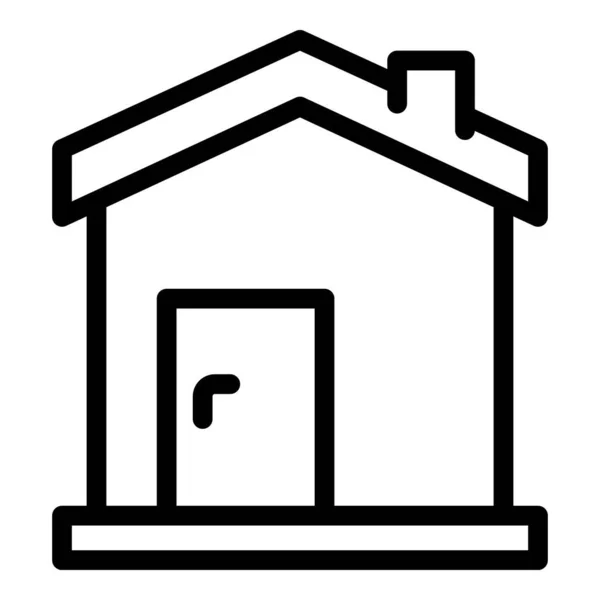 Family house icon, outline style — Stock Vector