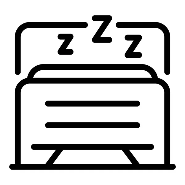 Sovrum ikon, kontur stil — Stock vektor