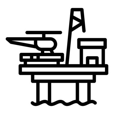 Helikopter deniz sondaj sondajı simgesi, ana hat biçimi