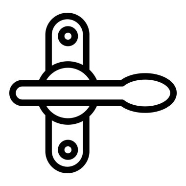 Metal kapı kolu simgesi, taslak biçimi