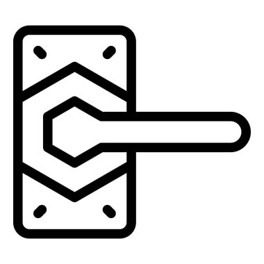 Dekorasyon kapısı kulpu simgesi, özet biçimi