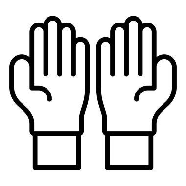 Temiz tıbbi eldiven simgesi, taslak biçimi