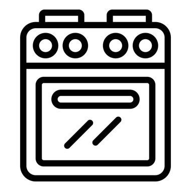 Izgara gaz soba simgesi, taslak biçimi