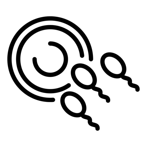 Spermatozoid-Symbol, Umrissstil — Stockvektor