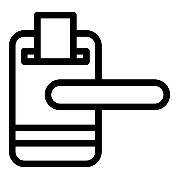 Karte Türgriff-Symbol, Umriss Stil — Stockvektor