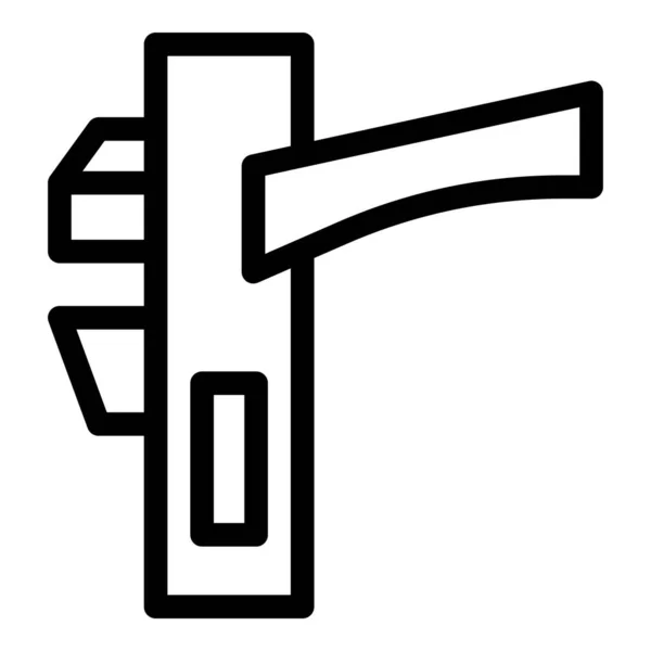 Controle deurkruk pictogram, omtrek stijl — Stockvector