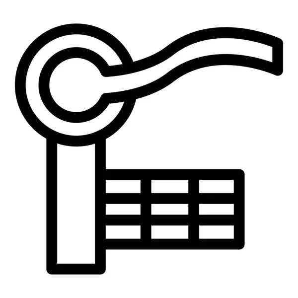 Modern digitális ajtónyitó ikon, körvonalazott stílus — Stock Vector