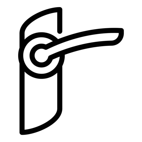 Fermer l'icône de la poignée de porte, style contour — Image vectorielle