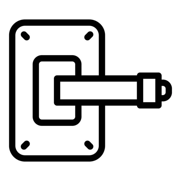 Icono de manija de puerta abierta, estilo de contorno — Archivo Imágenes Vectoriales