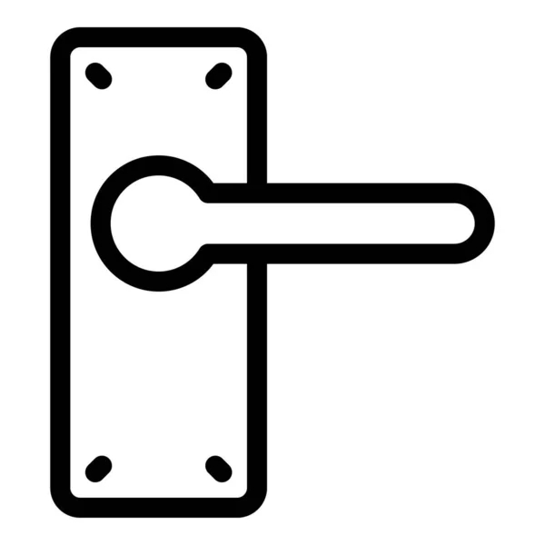 Room deurkruk pictogram, omtrek stijl — Stockvector