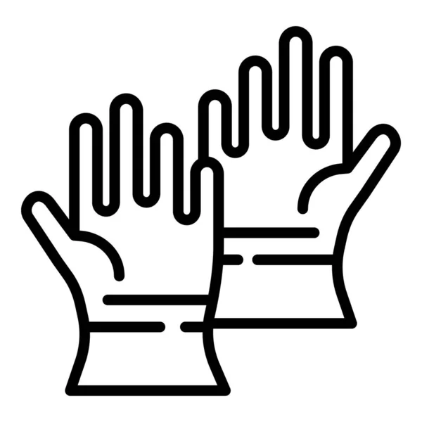 Kalla medicinska handskar ikon, kontur stil — Stock vektor