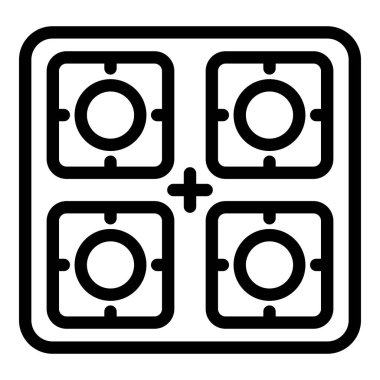 Güç gazı sobası simgesi, taslak biçimi