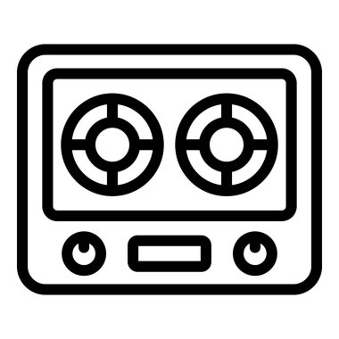 Sıcak gaz soba simgesi, taslak biçimi