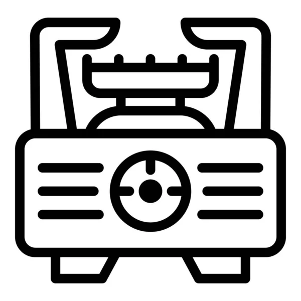 Icono de estufa de gas manual, estilo de contorno — Vector de stock